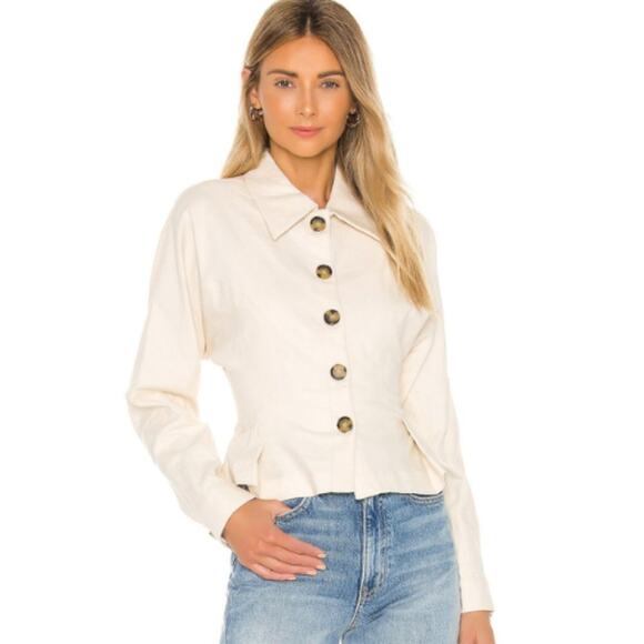 LPA Easton Jacket in Oatmeal Linen NWT Size Small - Picture 1 of 5